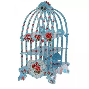 Подставка для пирожных Цветок, цвет голубой