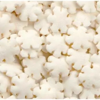 Посыпка кондитерская Белые снежинки 1 см 100 г