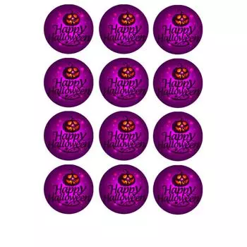 Съедобная картинка на кекс Happy Halloween №3 d=6 см (12 шт.)