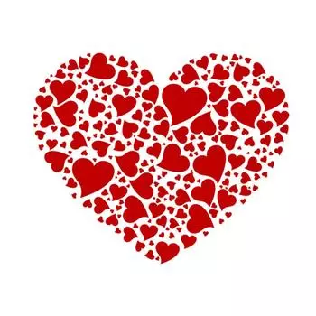 Съедобная картинка на торт Сердце (24х20 см)