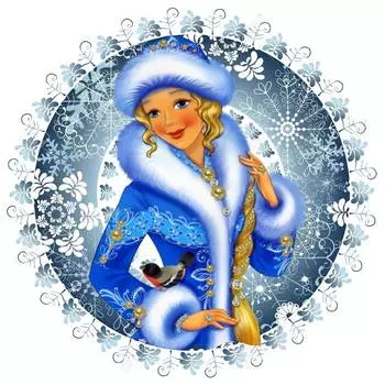 Съедобная картинка на торт Снегурочка