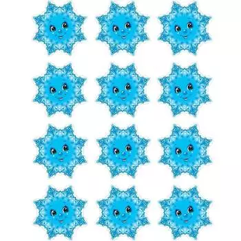 Съедобная картинка на торт Снежинки