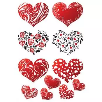 Съедобное украшение на торт Сердца (20х28 см)