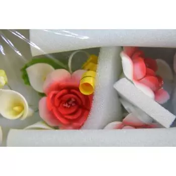 Сахарные цветы Ветка Шиповника (красная)