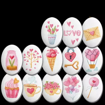 Сахарные Медальоны Любовь 10 шт