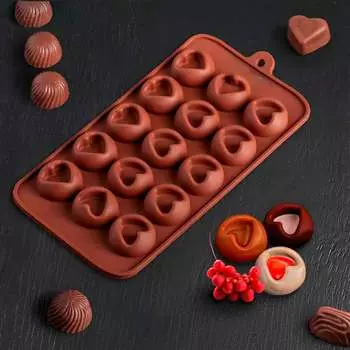 Силиконовая форма для льда и шоколада Сердце
