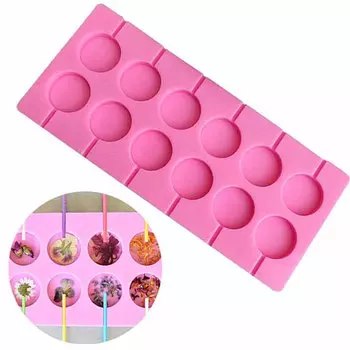 Силиконовая форма для леденцов и шоколада 12 ячеек