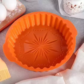 Силиконовая форма для выпечки Круглая ребристая