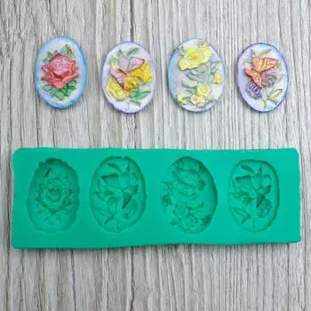 Силиконовый молд 4 Камеи