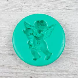 Силиконовый молд Ангелочек с бубном