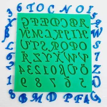 Силиконовый молд Английский алфавит и Цифры