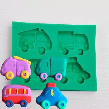 Силиконовый молд Автобус, грузовики, такси