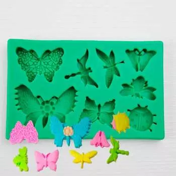 Силиконовый молд Бабочки, стрекозы