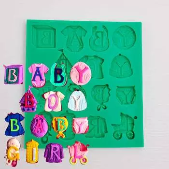 Силиконовый молд Baby boy и baby girl