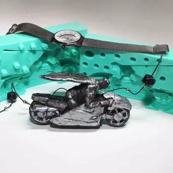 Силиконовый молд Бэтмен на мотоцикле 3D