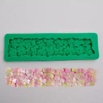 Силиконовый молд Бордюр из гортензий