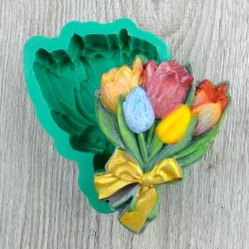 Силиконовый молд Букет тюльпанов