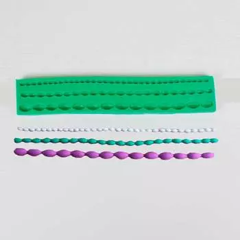 Силиконовый молд Бусы овальные