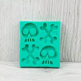 Силиконовый молд Череп и кости