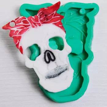 Силиконовый молд Череп в бандане