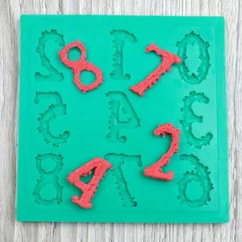 Силиконовый молд Цифры ажурные