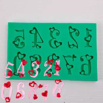 Силиконовый молд Цифры с любовью