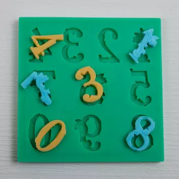 Силиконовый молд Цифры с вензелями