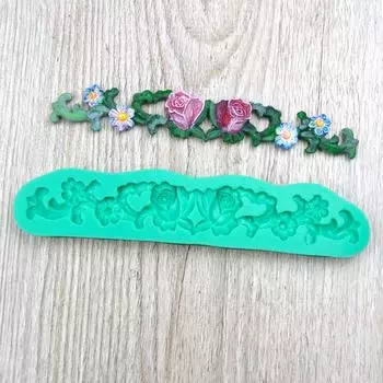 Силиконовый молд Цветочный браслет