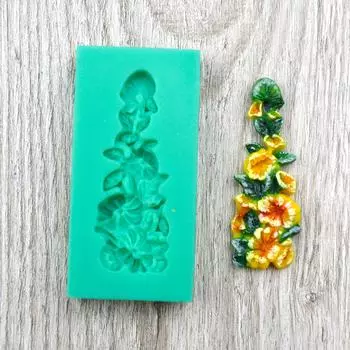 Силиконовый молд Цветочный вензель