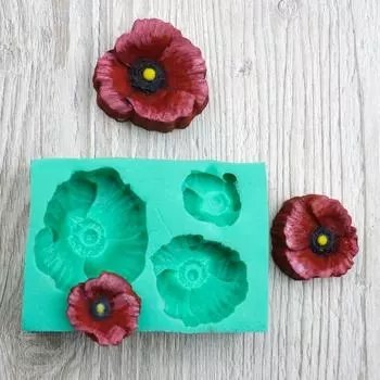 Силиконовый молд Цветы Мака