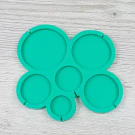 Силиконовый молд для леденцов Круги ассорти