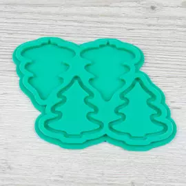 Силиконовый молд для леденцов Погремушка Елочки