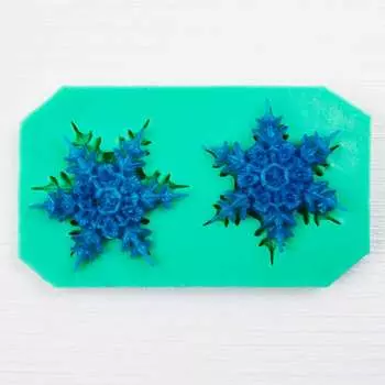 Силиконовый молд Две снежинки