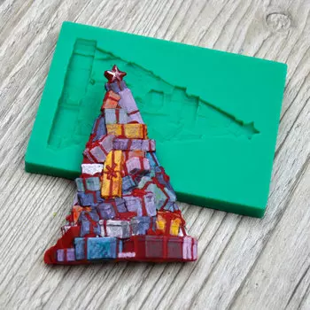 Силиконовый молд Елка новогодняя-2