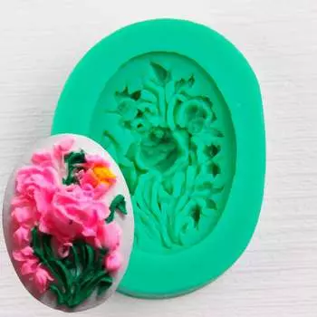 Силиконовый молд Камея роза