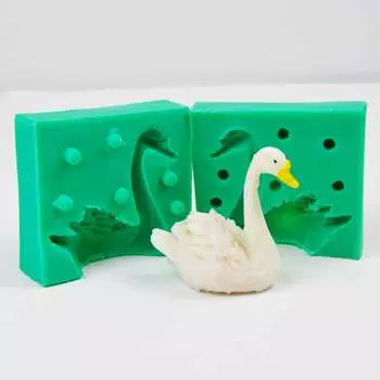 Силиконовый молд Лебедь 3D