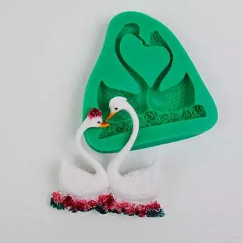 Силиконовый молд Лебединая пара