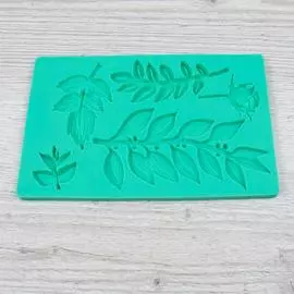 Силиконовый молд Листья, бутон