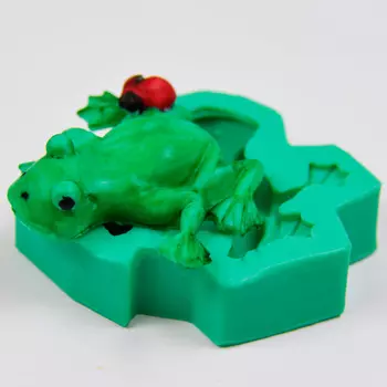 Силиконовый молд Лягушка с жуком