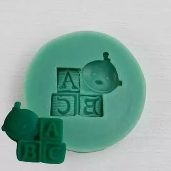 Силиконовый молд Малыш и кубики