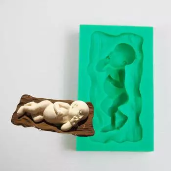 Силиконовый молд Малыш на одеяле 3D