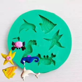 Силиконовый молд Морские животные ассорти