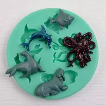 Силиконовый молд Морской зоопарк