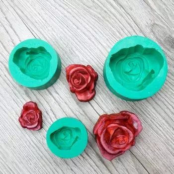 Силиконовый молд Набор три розы