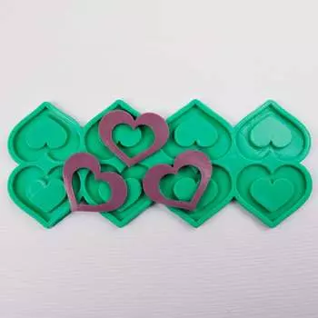 Силиконовый молд Нежные сердца
