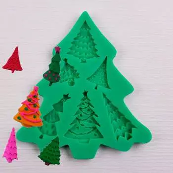 Силиконовый молд Новогодние елочки