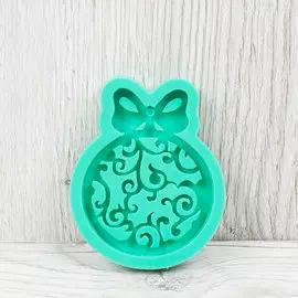 Силиконовый молд Новогодняя игрушка с узором