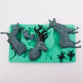 Силиконовый молд Олени