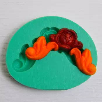 Силиконовый молд Пион на вензелях