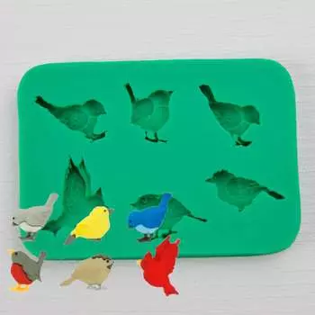 Силиконовый молд Птички 6 шт